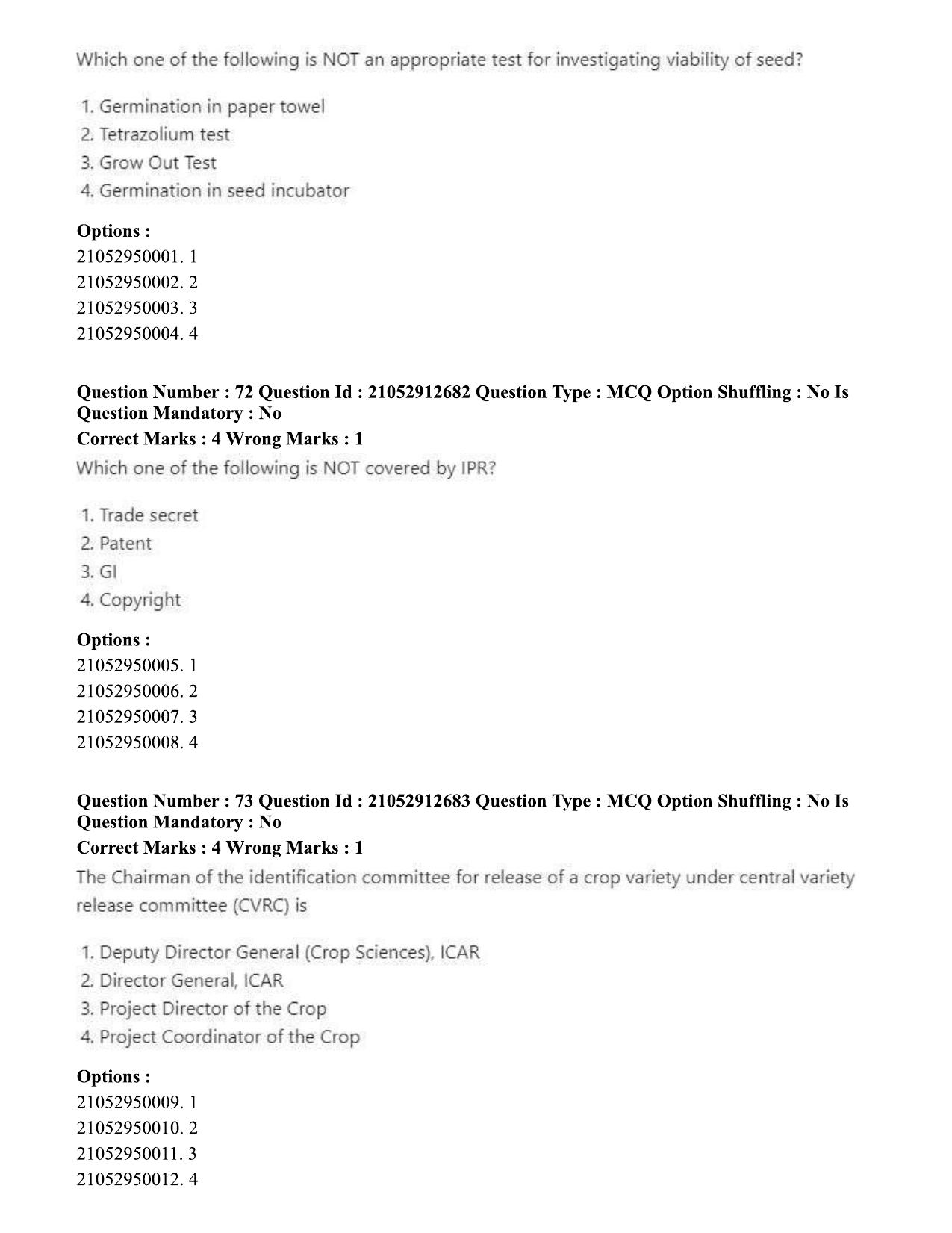 ICAR AIEEA PG 2020 PLANT SCIENCES Question Paper - Page 37