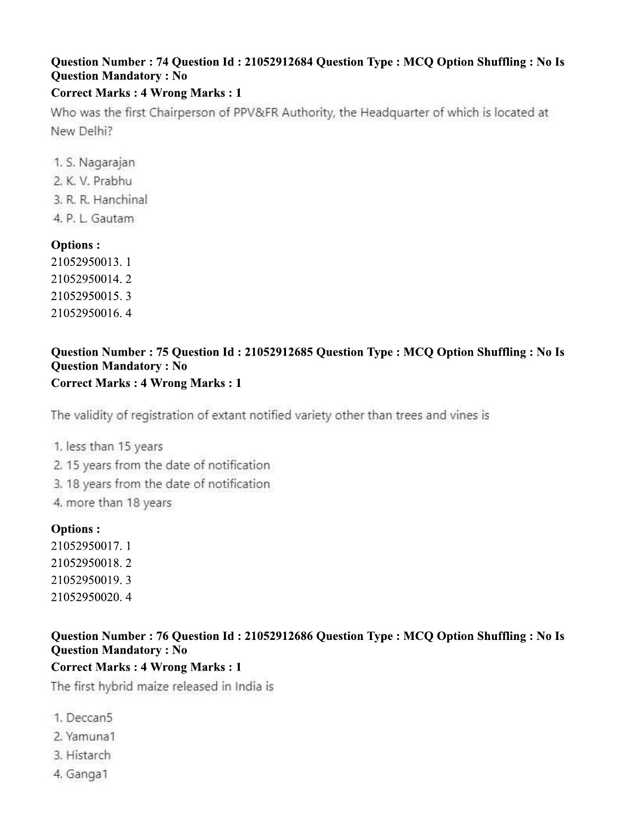 ICAR AIEEA PG 2020 PLANT SCIENCES Question Paper - Page 38