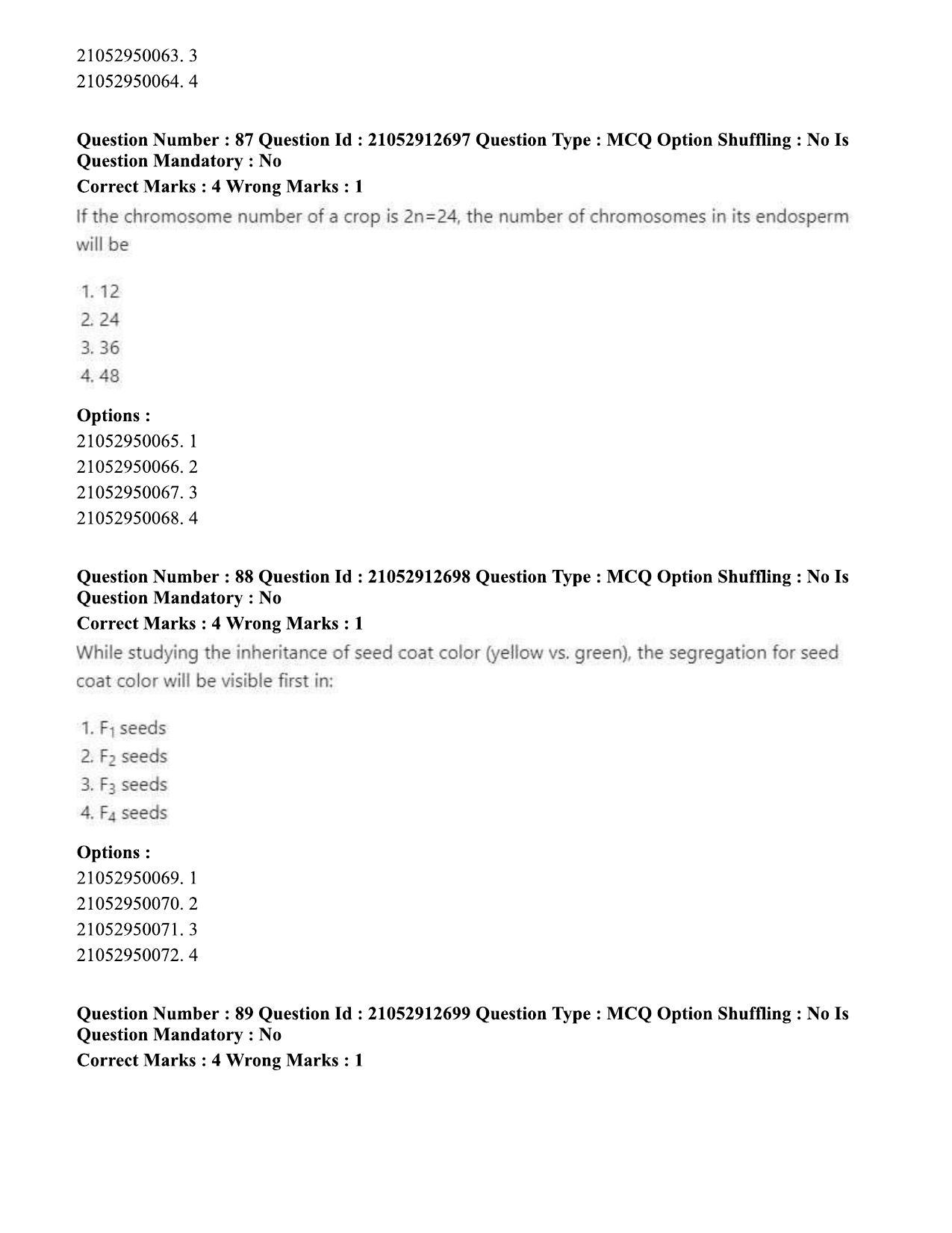 ICAR AIEEA PG 2020 PLANT SCIENCES Question Paper - Page 43