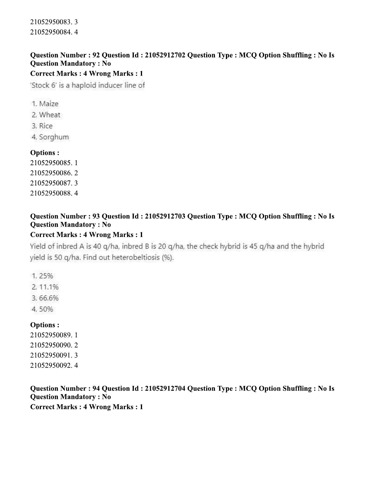 ICAR AIEEA PG 2020 PLANT SCIENCES Question Paper - Page 45