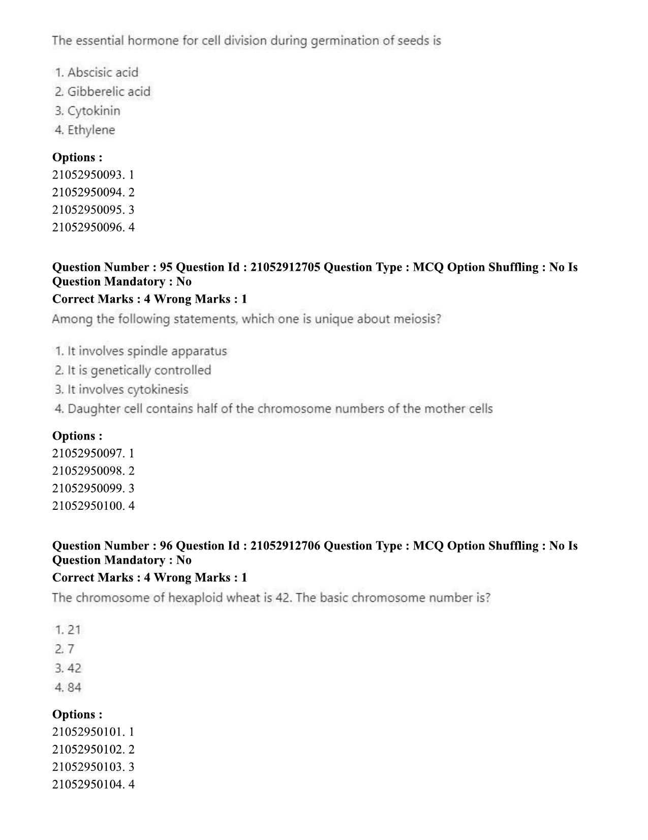 ICAR AIEEA PG 2020 PLANT SCIENCES Question Paper - Page 46