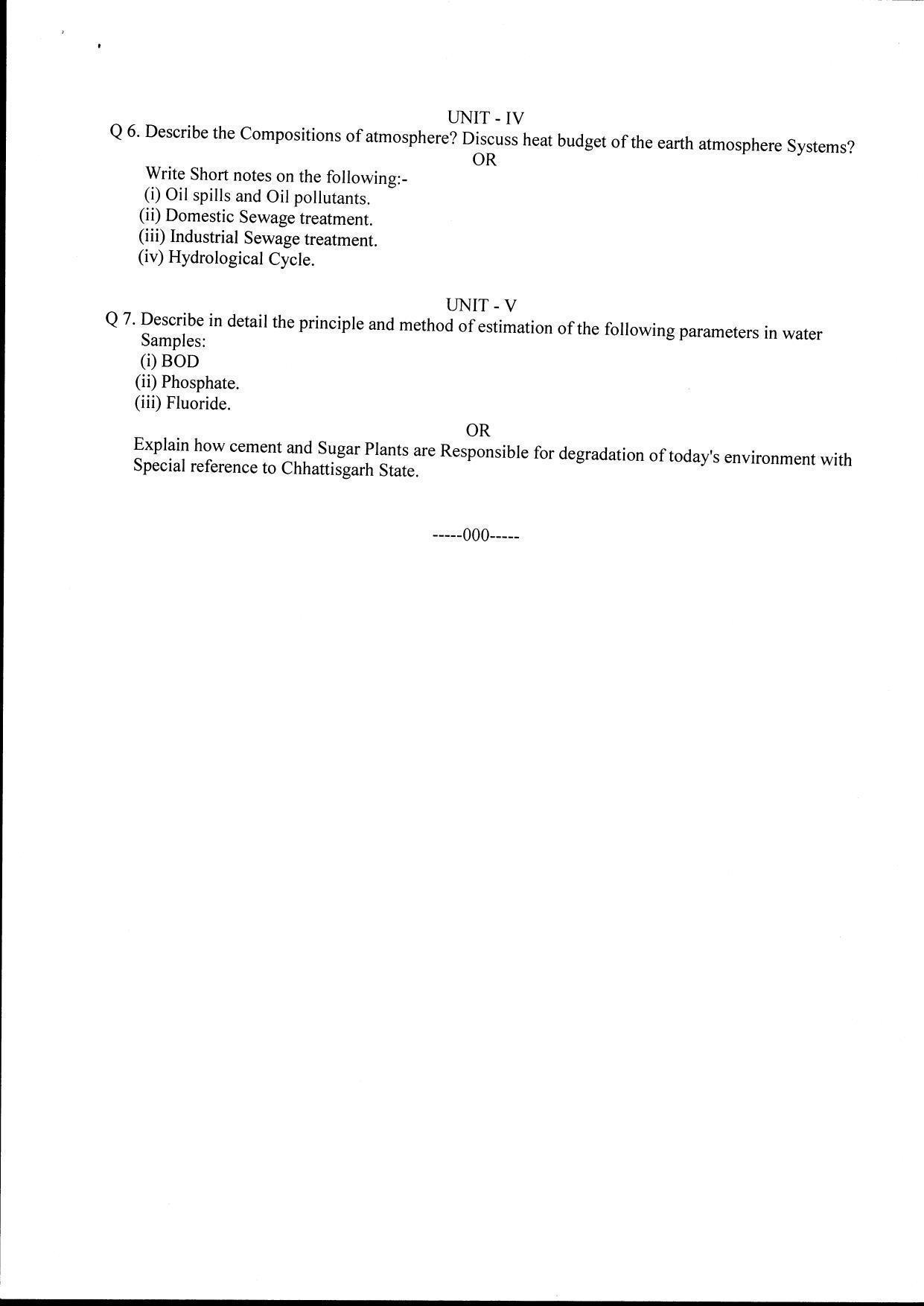 Bilaspur University Question Paper June 2022: M.Sc. Chemistry (Fourth Semester) Bio-Physical & Environmental chemistry Paper 1 - Page 2