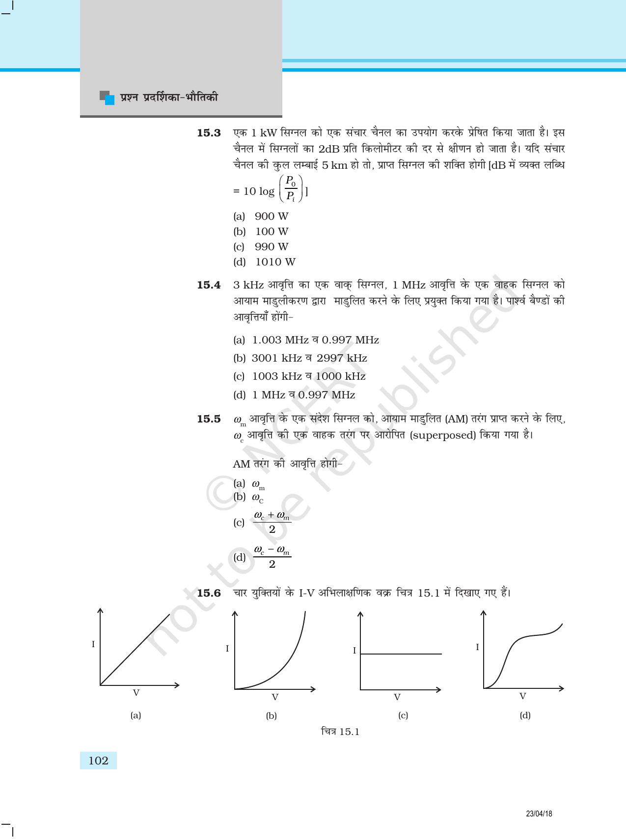 NCERT Exemplar Class 12: भौतिकी अध्याय 15(संचार व्यवस्था ) - Page 2