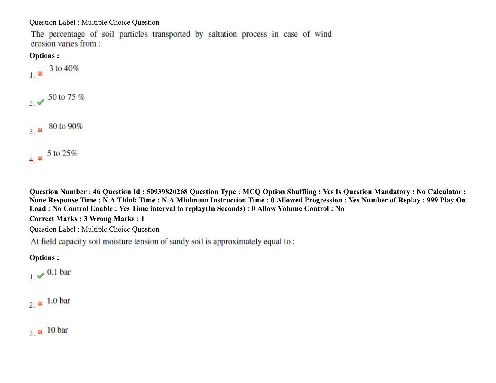 BHU RET Agricultural Engineering (Soil and Water Conservation Engineering) 2021 Question Paper  - Page 38