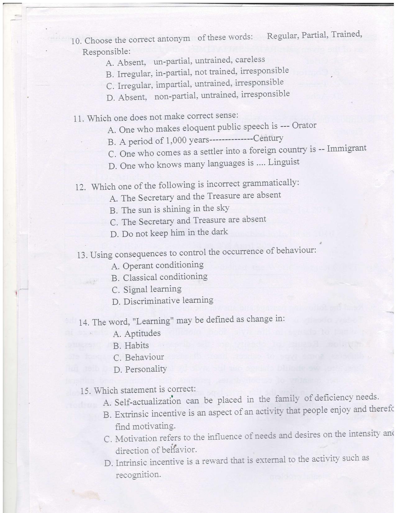 KUET 2024 Integrated B.Ed M.Ed Question Paper - Page 4