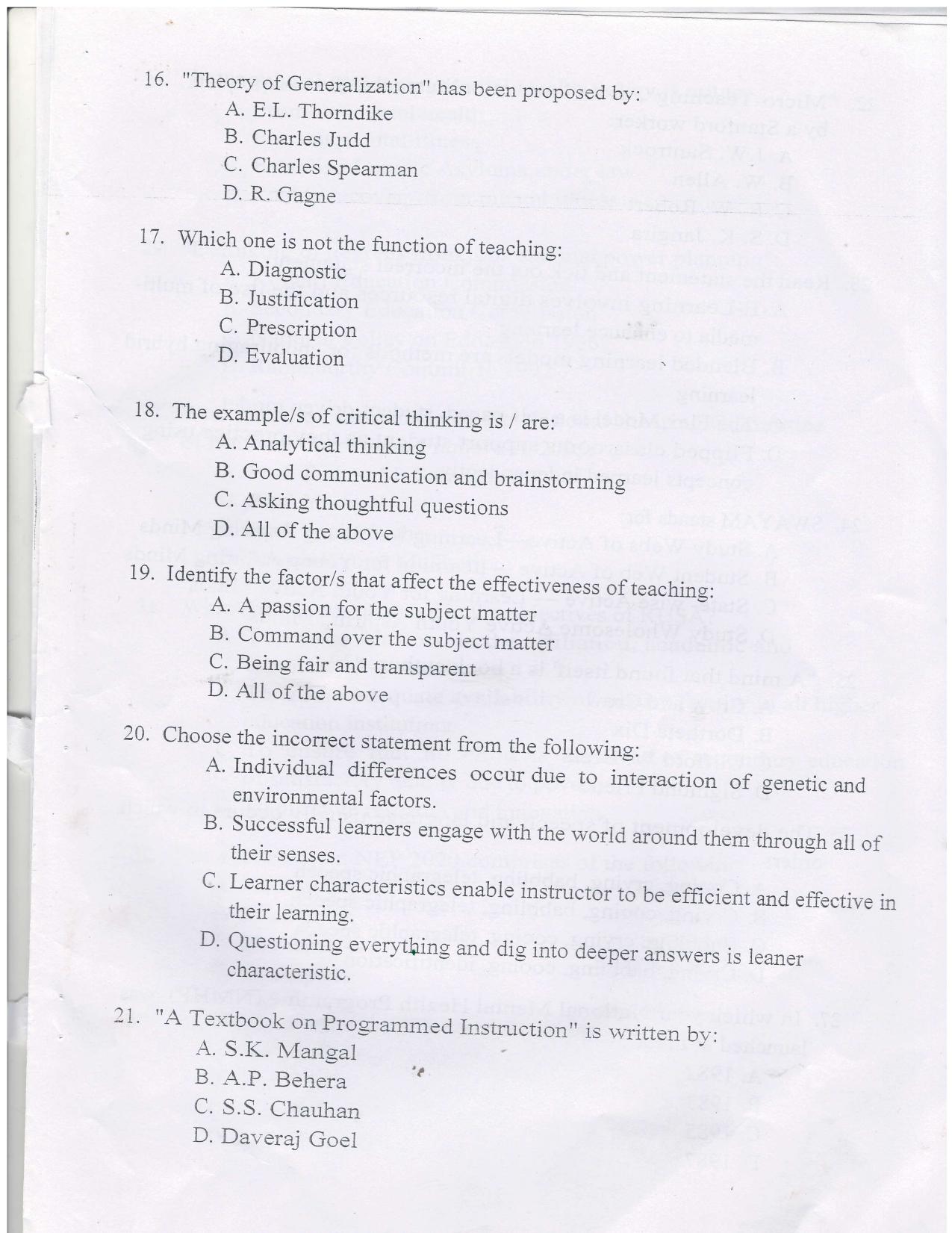 KUET 2024 Integrated B.Ed M.Ed Question Paper - Page 5