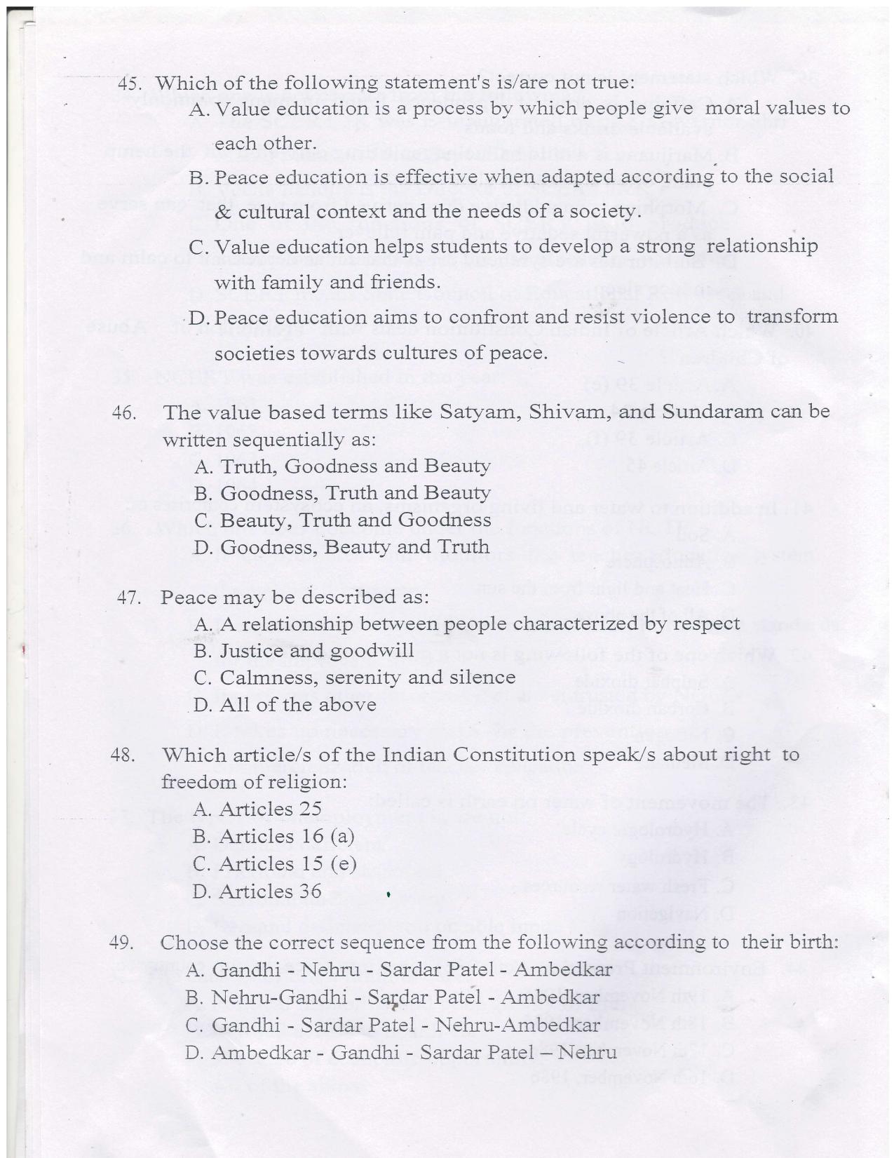 KUET 2024 Integrated B.Ed M.Ed Question Paper - Page 10