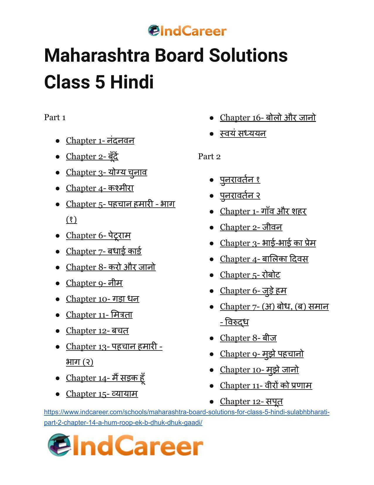 Maharashtra Board Solutions for Class 5- Hindi Sulabhbharati (Part 2): Chapter 14- (अ) हम अलग - रूप एक, (ब) धुक-धुक गाड़ी - Page 19