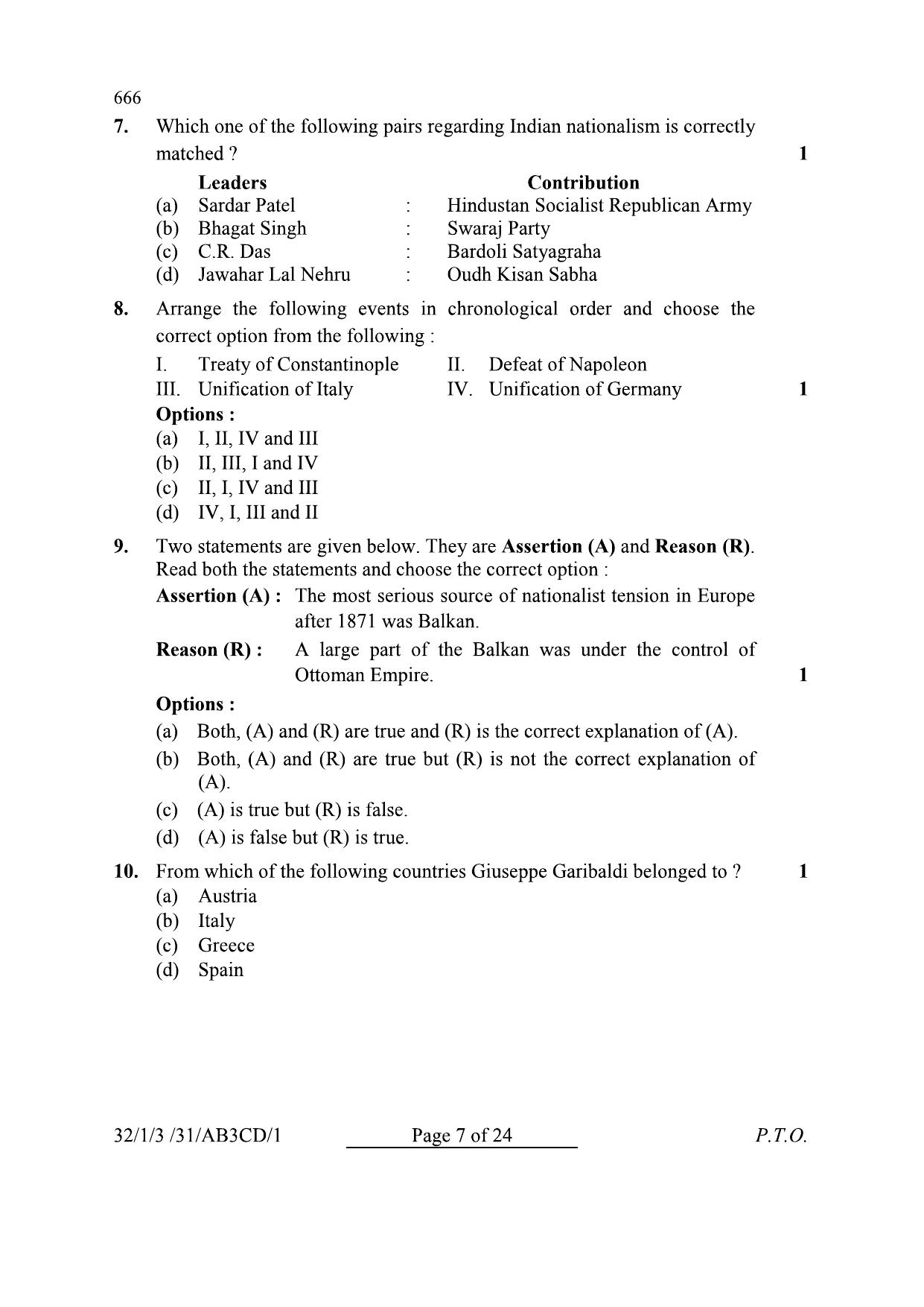 CBSE Class 10 32-1-3 Social Science 2024 Question Paper - Page 7