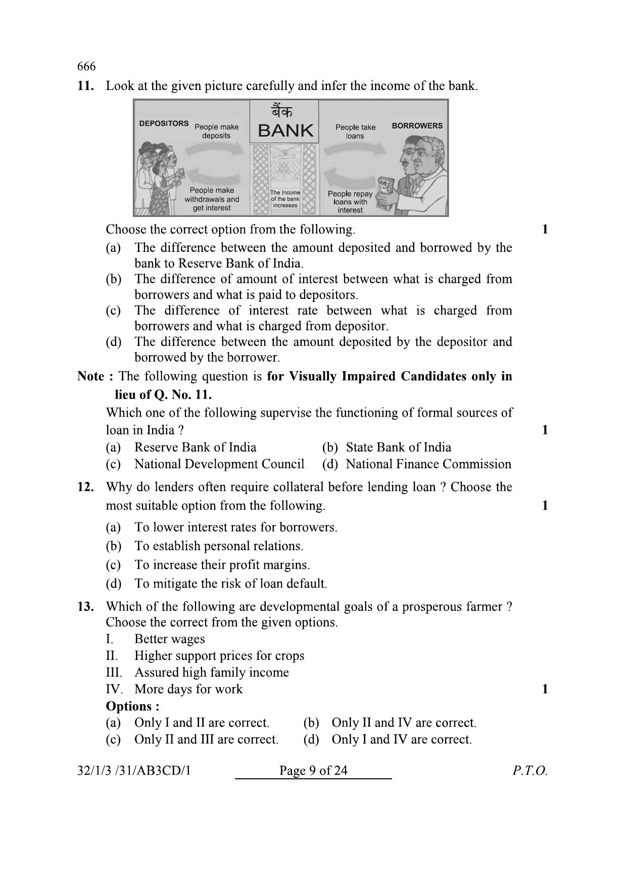 CBSE Class 10 32-1-3 Social Science 2024 Question Paper - Page 9