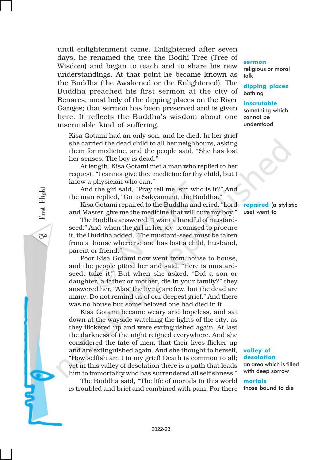 NCERT Book for Class 10 English (First Flight) Chapter 10 The Sermon at Benares - Page 2