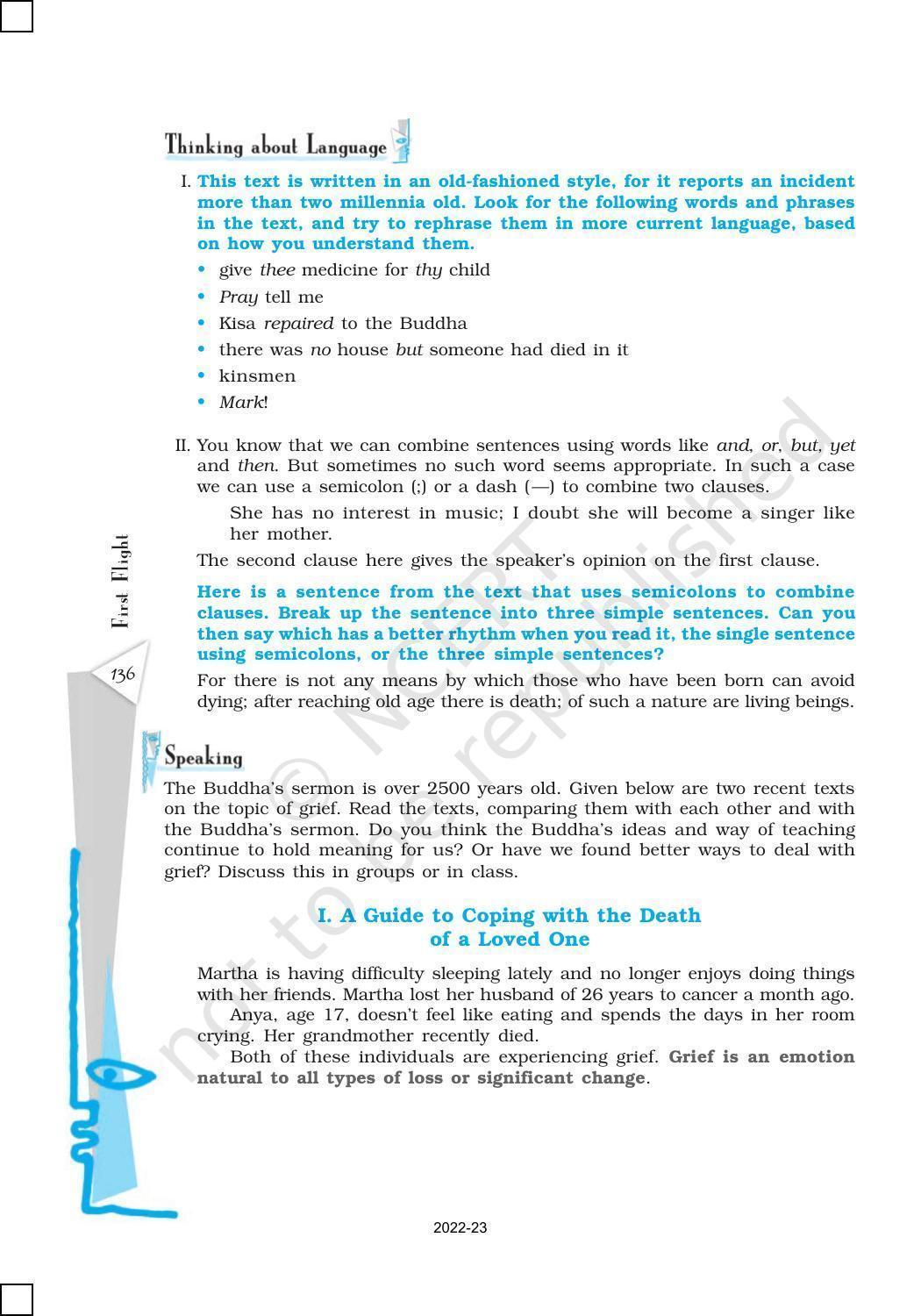 NCERT Book for Class 10 English (First Flight) Chapter 10 The Sermon at Benares - Page 4