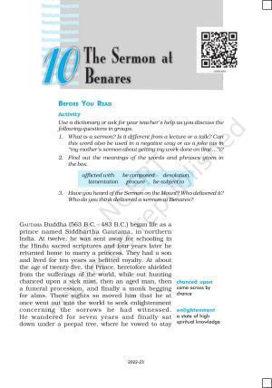 NCERT Book for Class 10 English (First Flight) Chapter 10 The Sermon at Benares