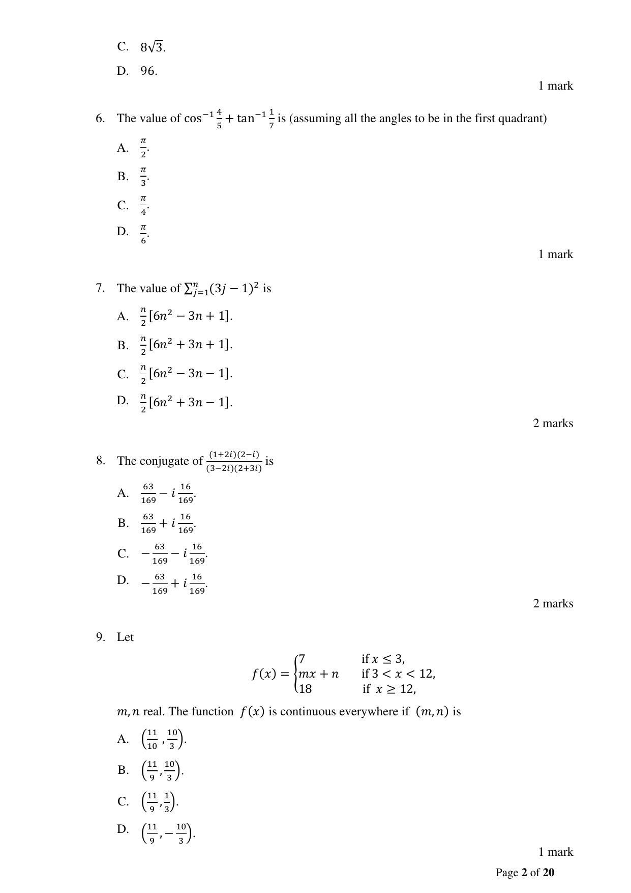 ACET December 2023 Question Paper - Page 2