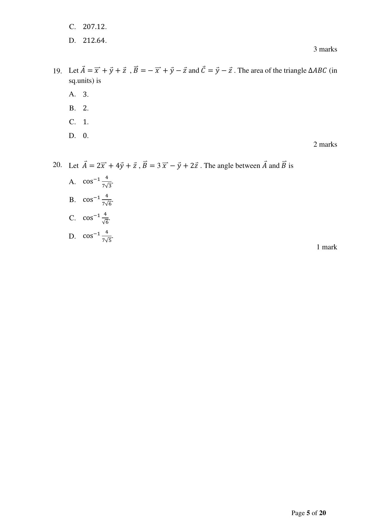ACET December 2023 Question Paper - Page 5