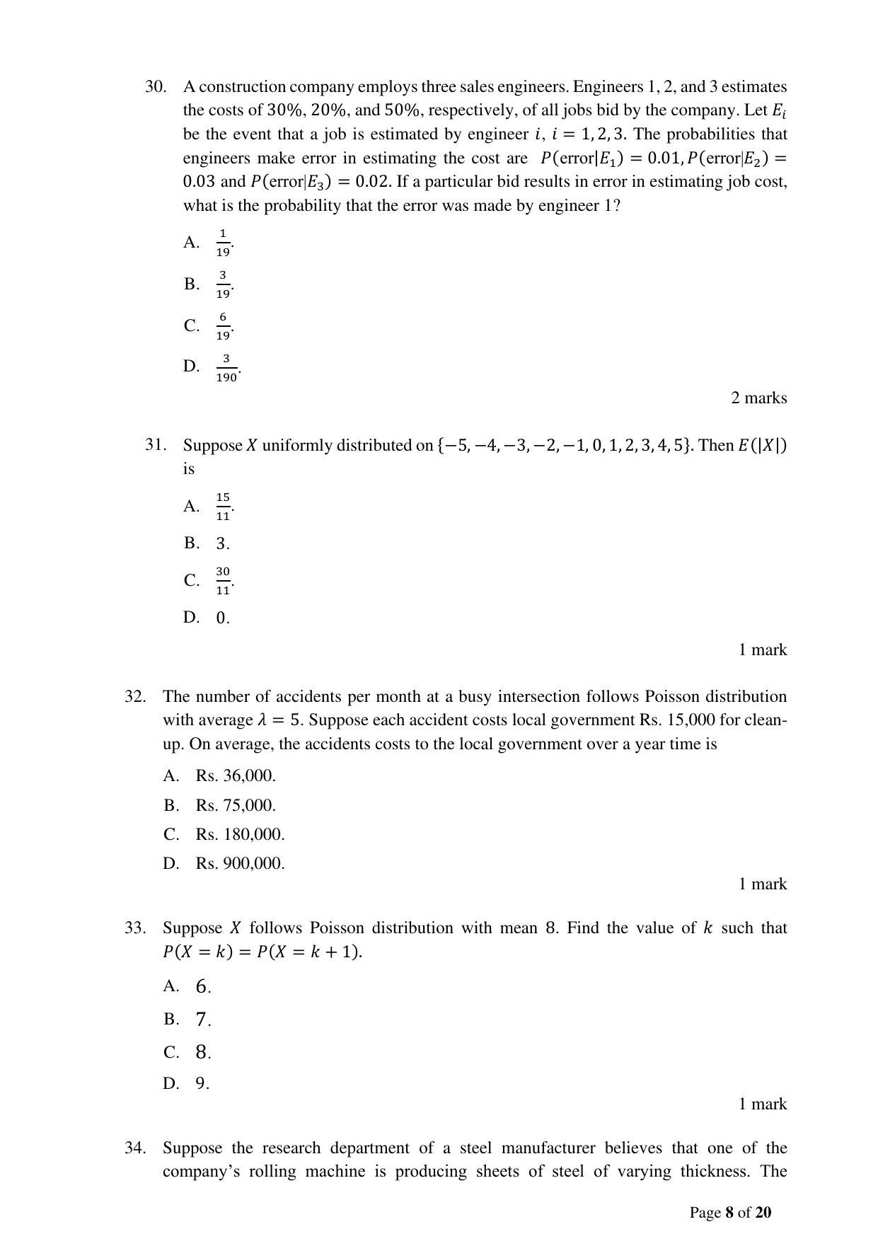 ACET December 2023 Question Paper - Page 8