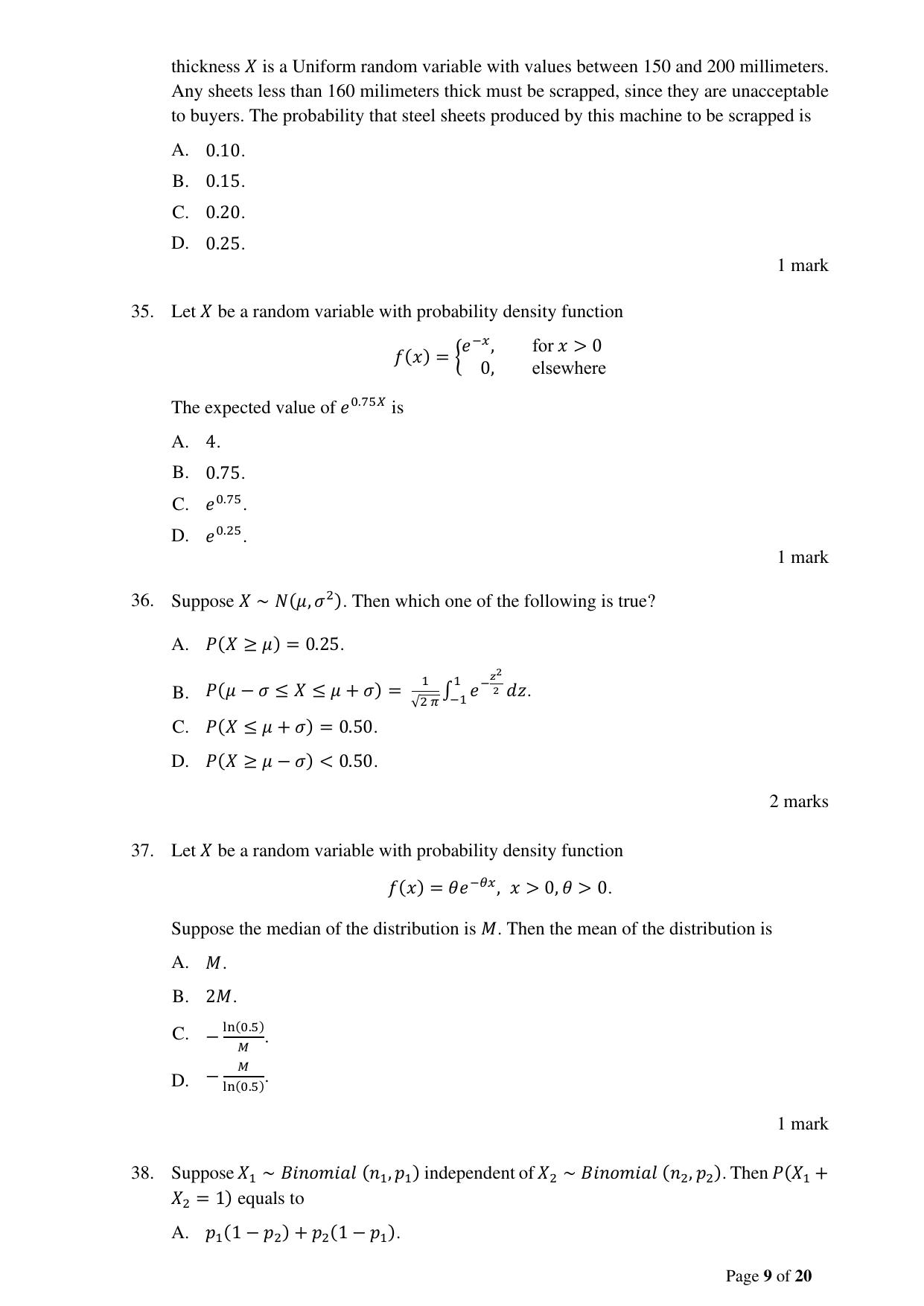 ACET December 2023 Question Paper - Page 9