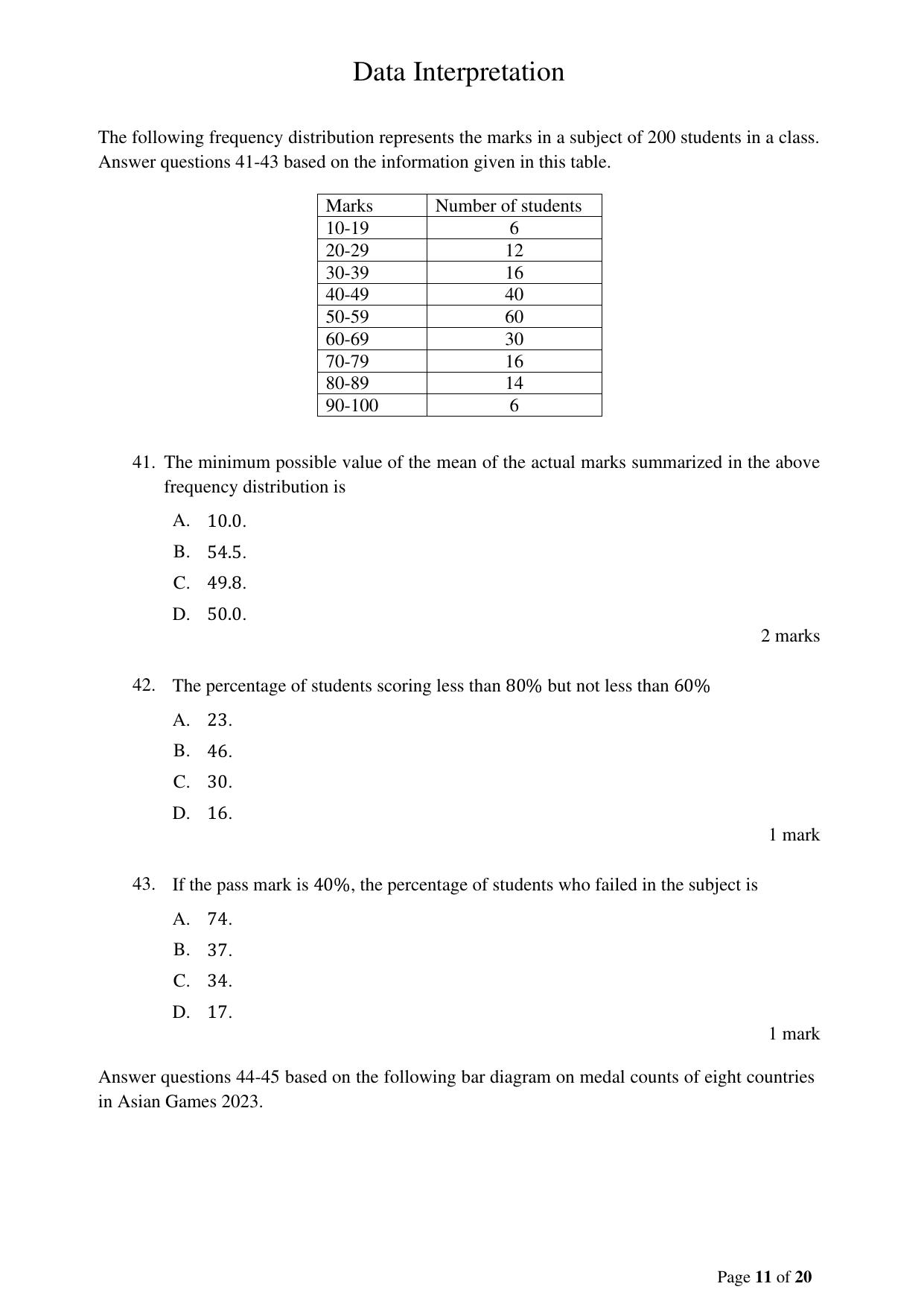 ACET December 2023 Question Paper - Page 11