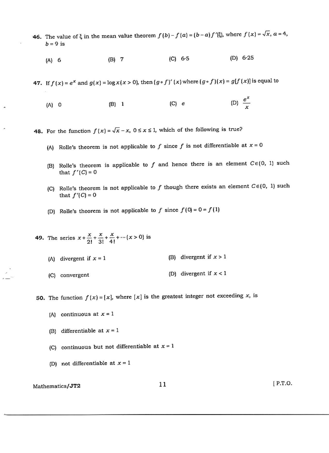 WBJEE JELET 2018 ( B.Sc. ) - Page 11