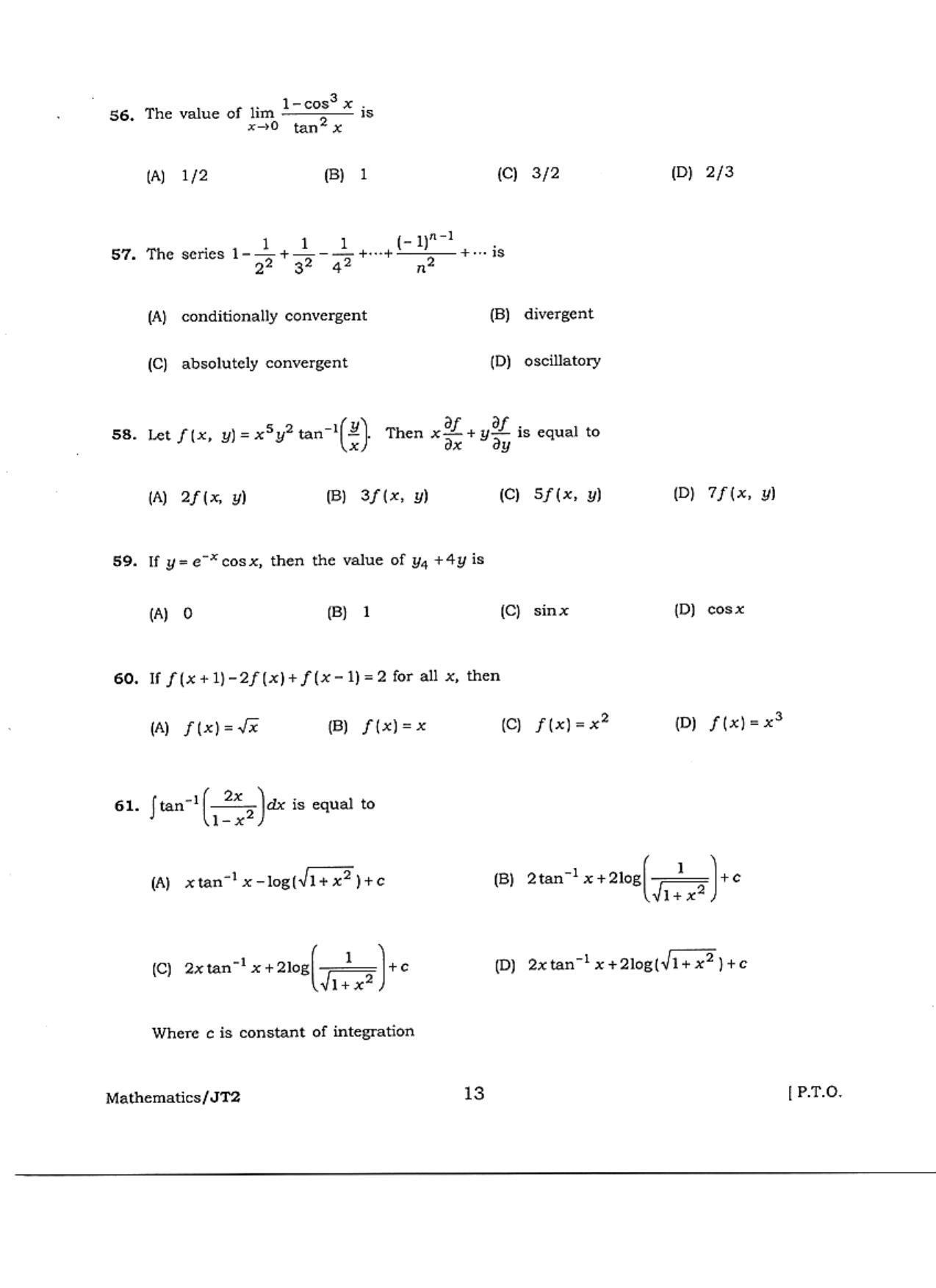 WBJEE JELET 2018 ( B.Sc. ) - Page 13