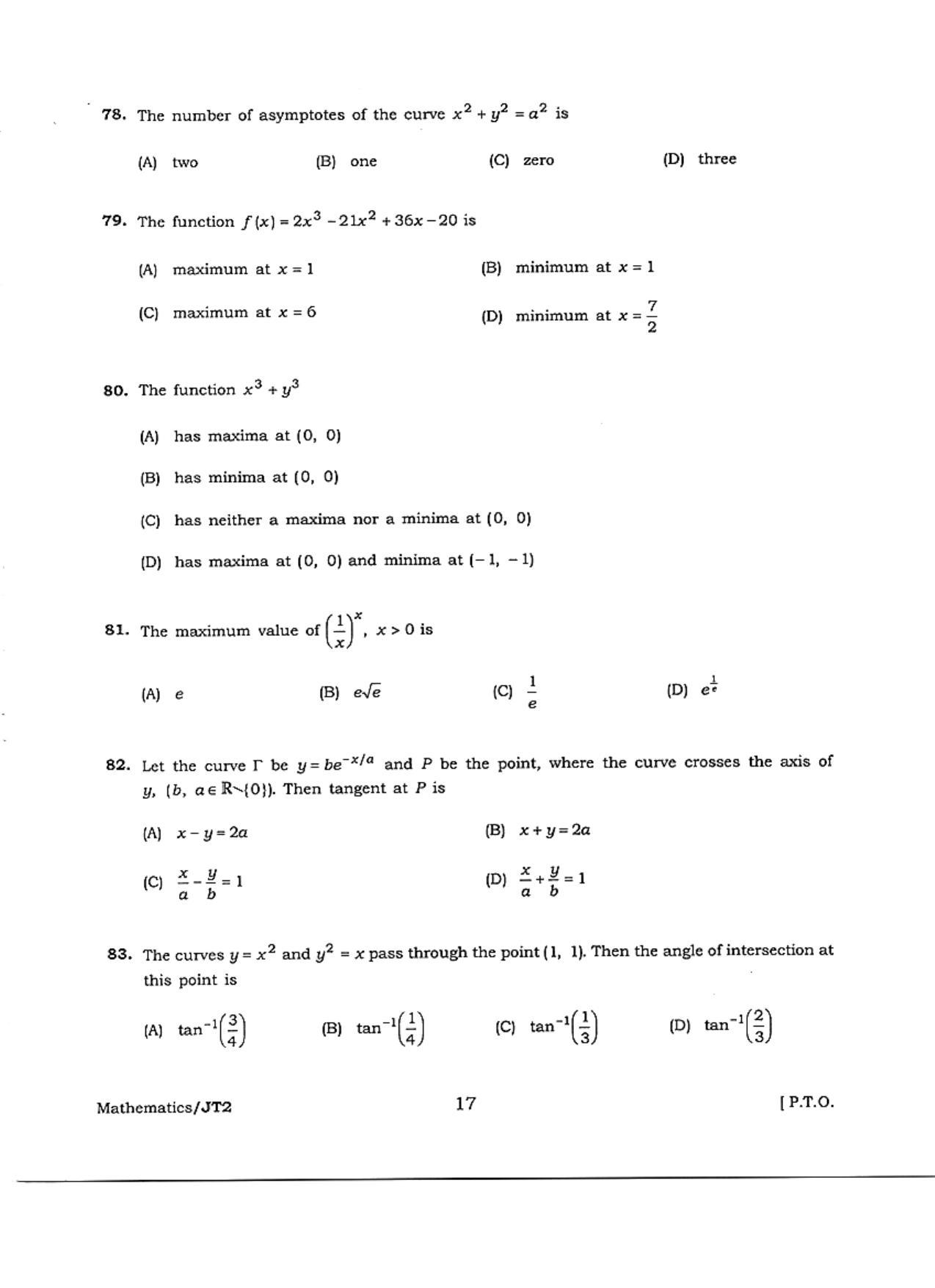 WBJEE JELET 2018 ( B.Sc. ) - Page 17