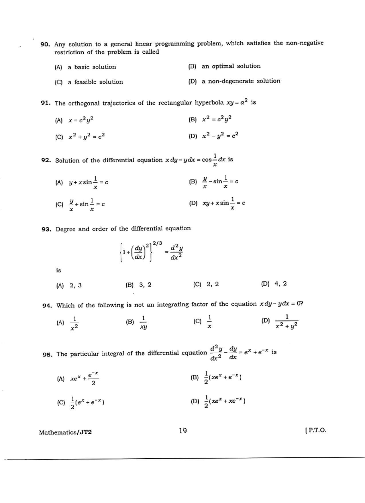 WBJEE JELET 2018 ( B.Sc. ) - Page 19
