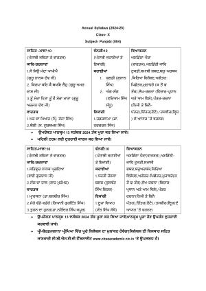 Edudel Class 10 Punjabi (Hindi Medium) Syllabus 2025