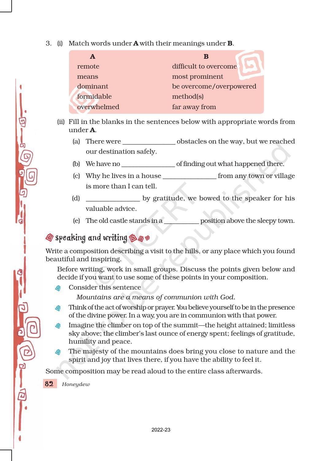 NCERT Book for Class 8 English Chapter 5 The Summit Within - Page 8