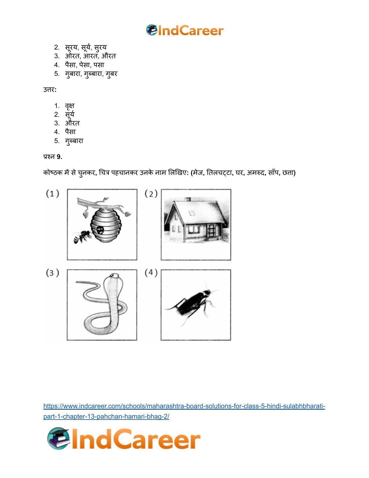 Maharashtra Board Solutions for Class 5- Hindi Sulabhbharati (Part 1): Chapter 13- पहचान हमारी - भाग (२) - Page 7