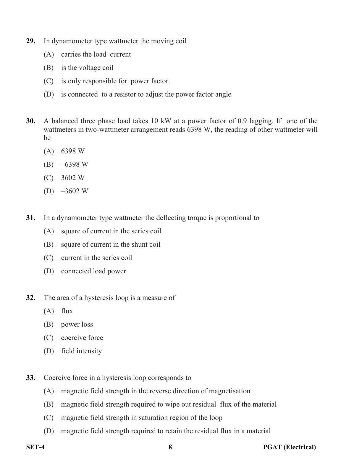 OJEE PGAT 2013 Electrical Set 4 Question Paper - Page 7