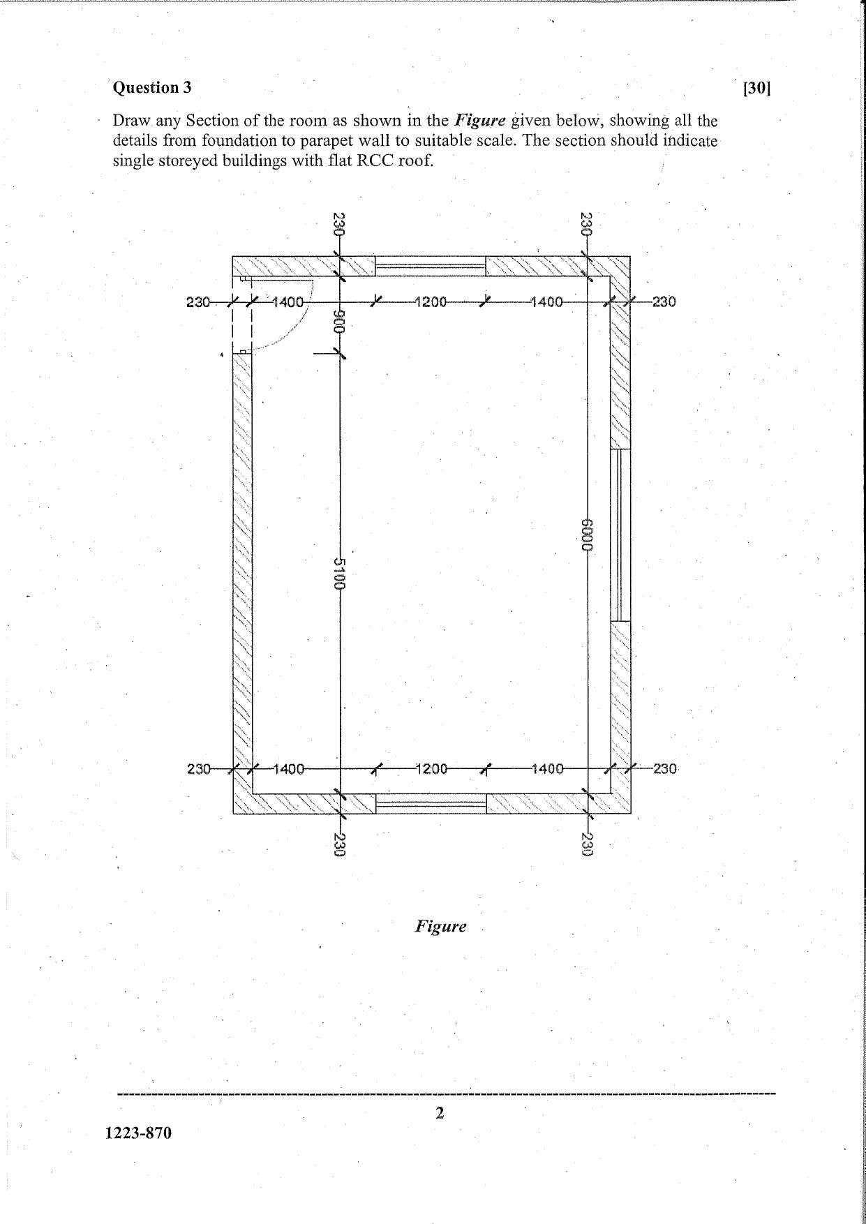 ISC Class 12 Geometrical & Building Drawing 2023 Question Paper - Page 2