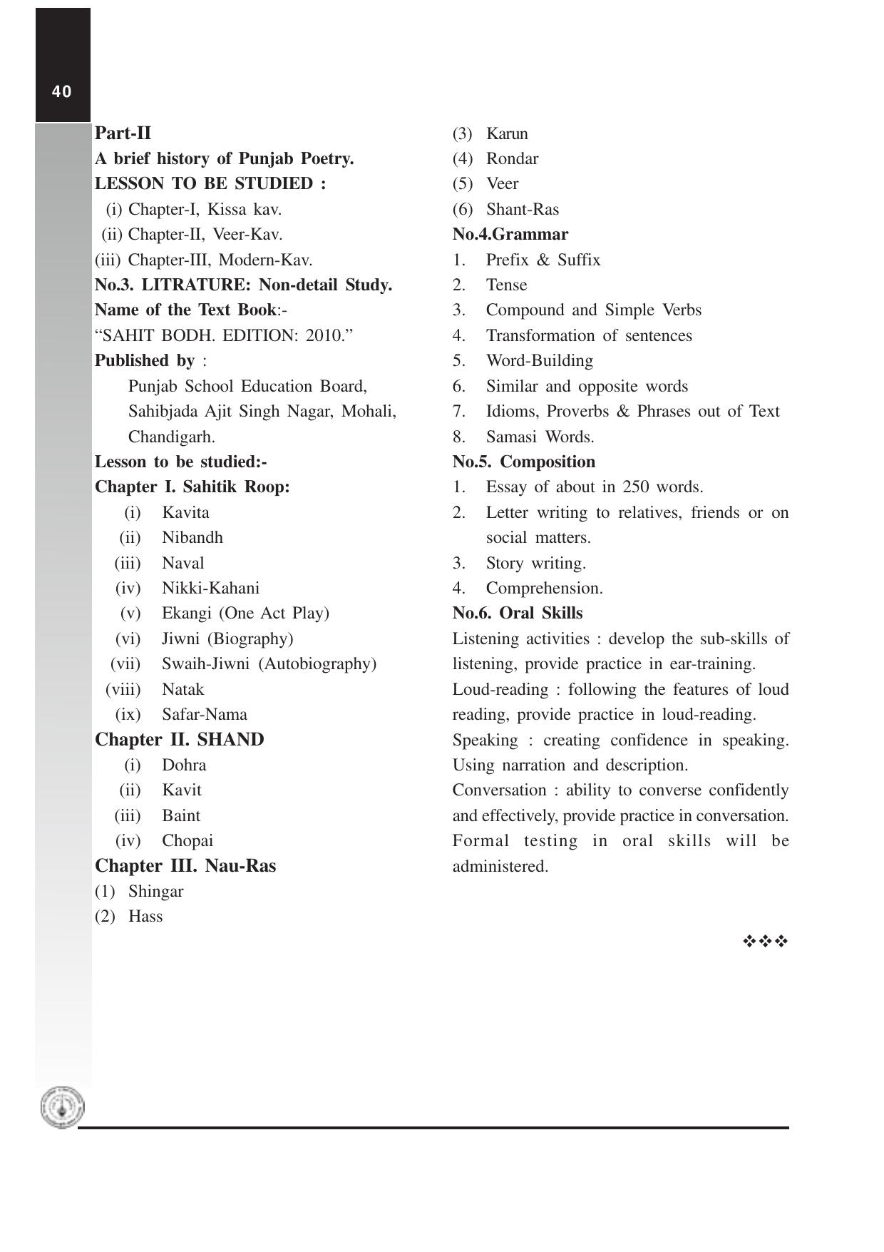 Maharashtra HSC Punjabi Syllabus - Page 3
