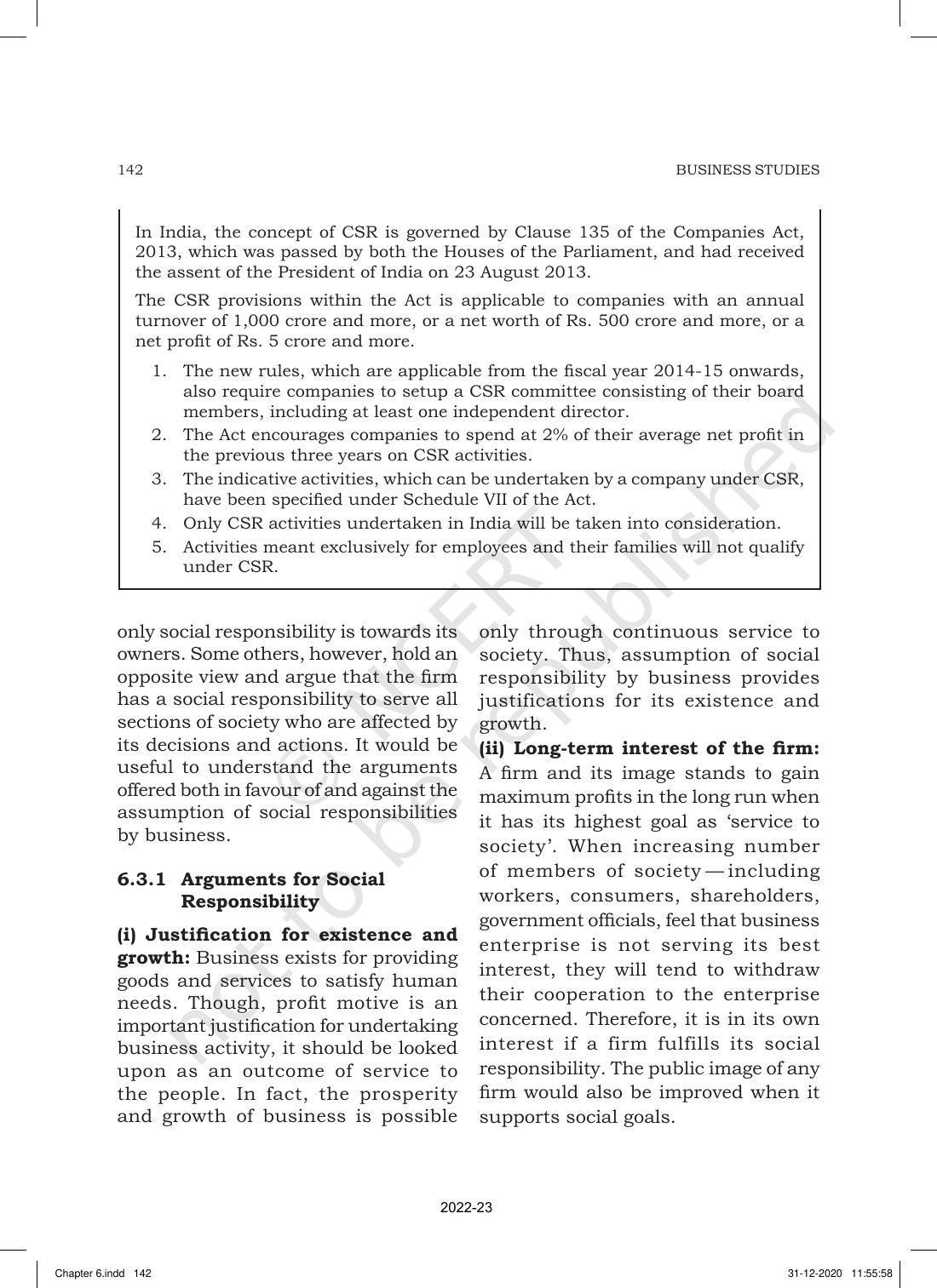 NCERT Book for Class 11 Business Studies Chapter 6 Social Responsibilities of Business and Business Ethics - Page 4