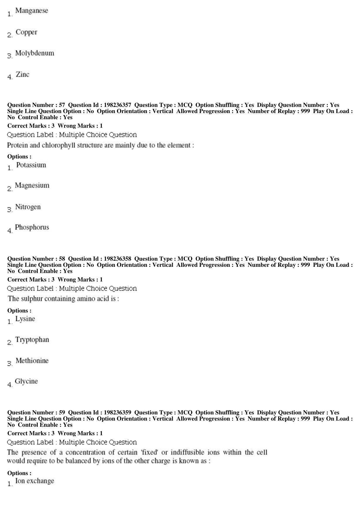 BHU RET Plant Physiology 2019 Question Paper - Page 21