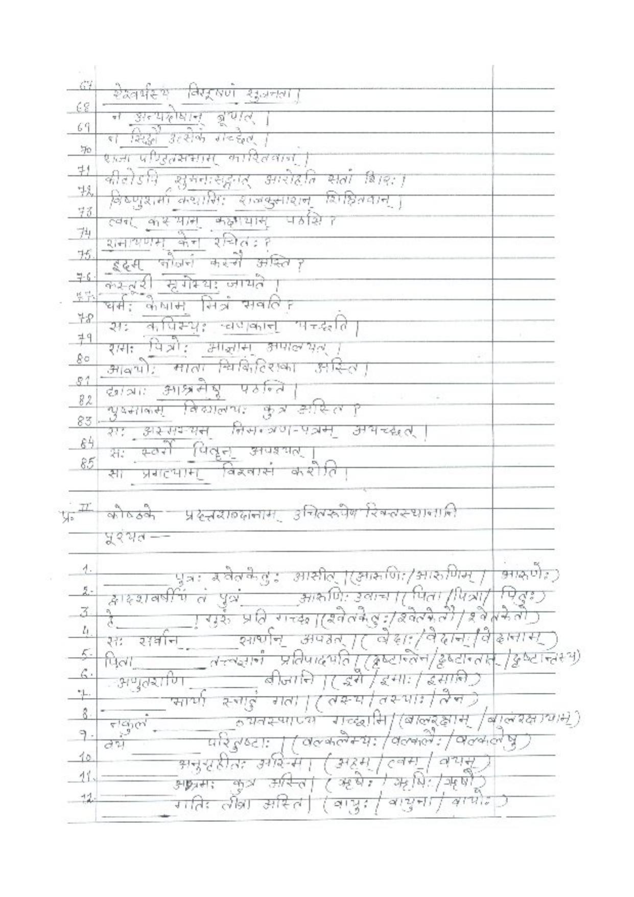 CBSE Worksheets for Class 9 Sanskrit Assignment 3 - Page 3