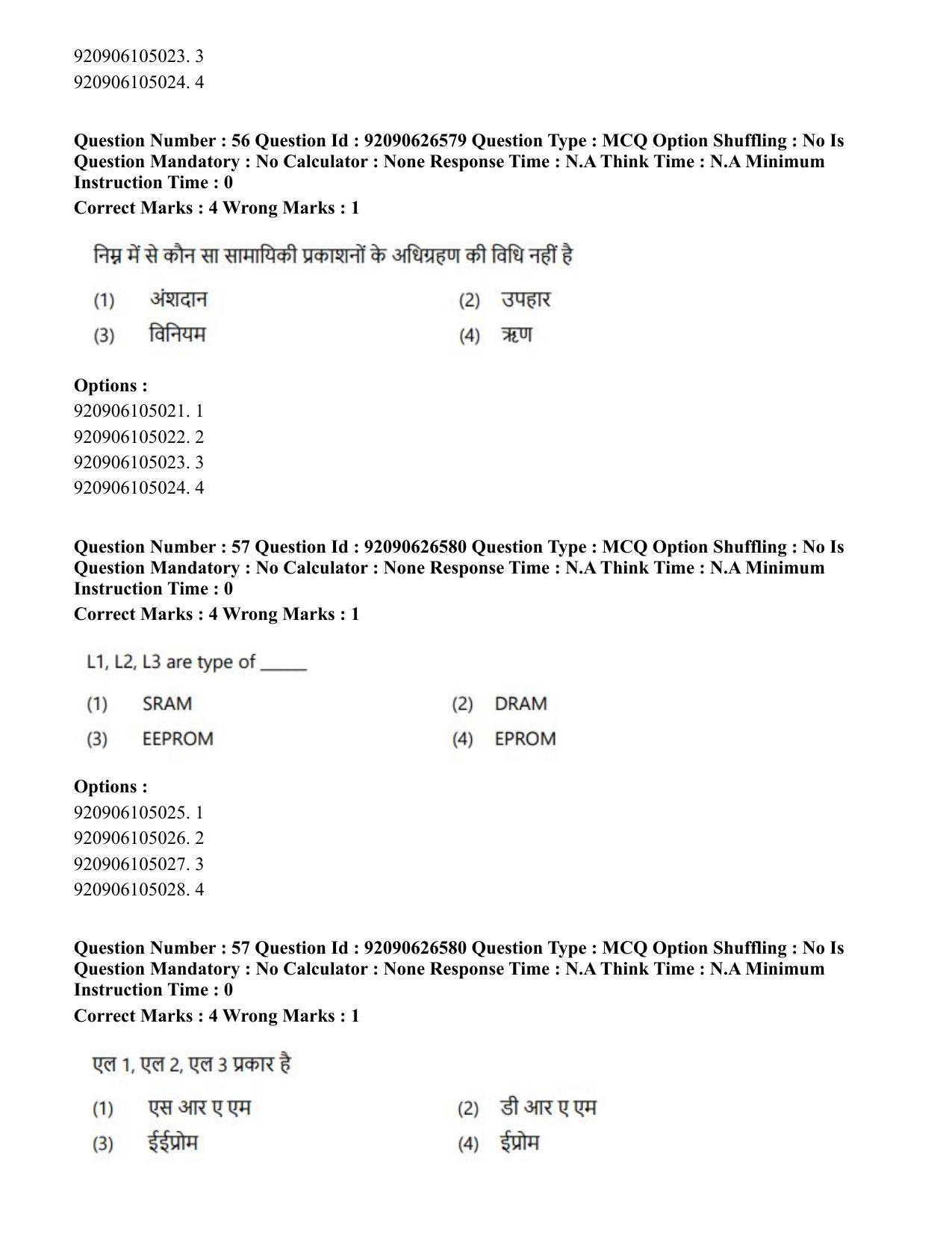 CUET PG 2023: COQP13 – Library & Information Science (Hin) - Shift 2 (26-06-2023) Question Paper - Page 49
