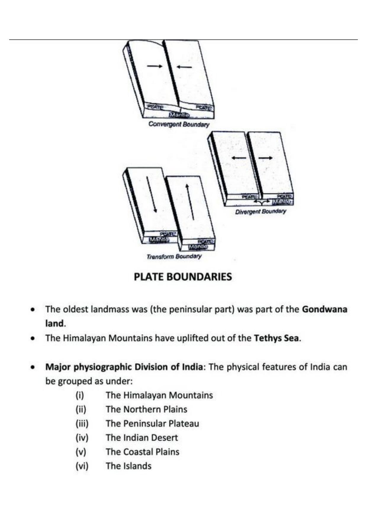 Class 9 Notes, Question & Practice Paper - Geography (Topic 2 : Physical Features of India) - Page 3