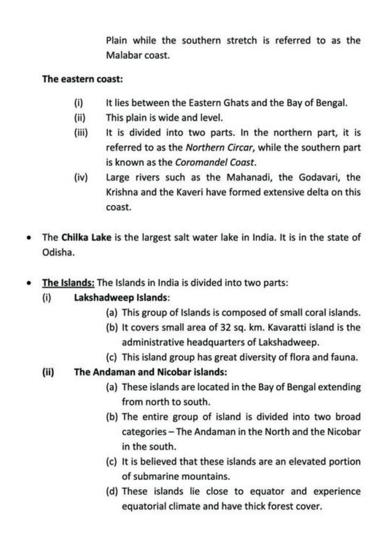 Class 9 Notes, Question & Practice Paper - Geography (Topic 2 : Physical Features of India) - Page 7