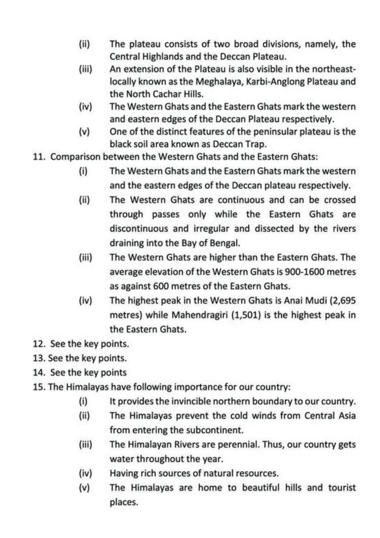 Class 9 Notes, Question & Practice Paper - Geography (Topic 2 : Physical Features of India) - Page 12