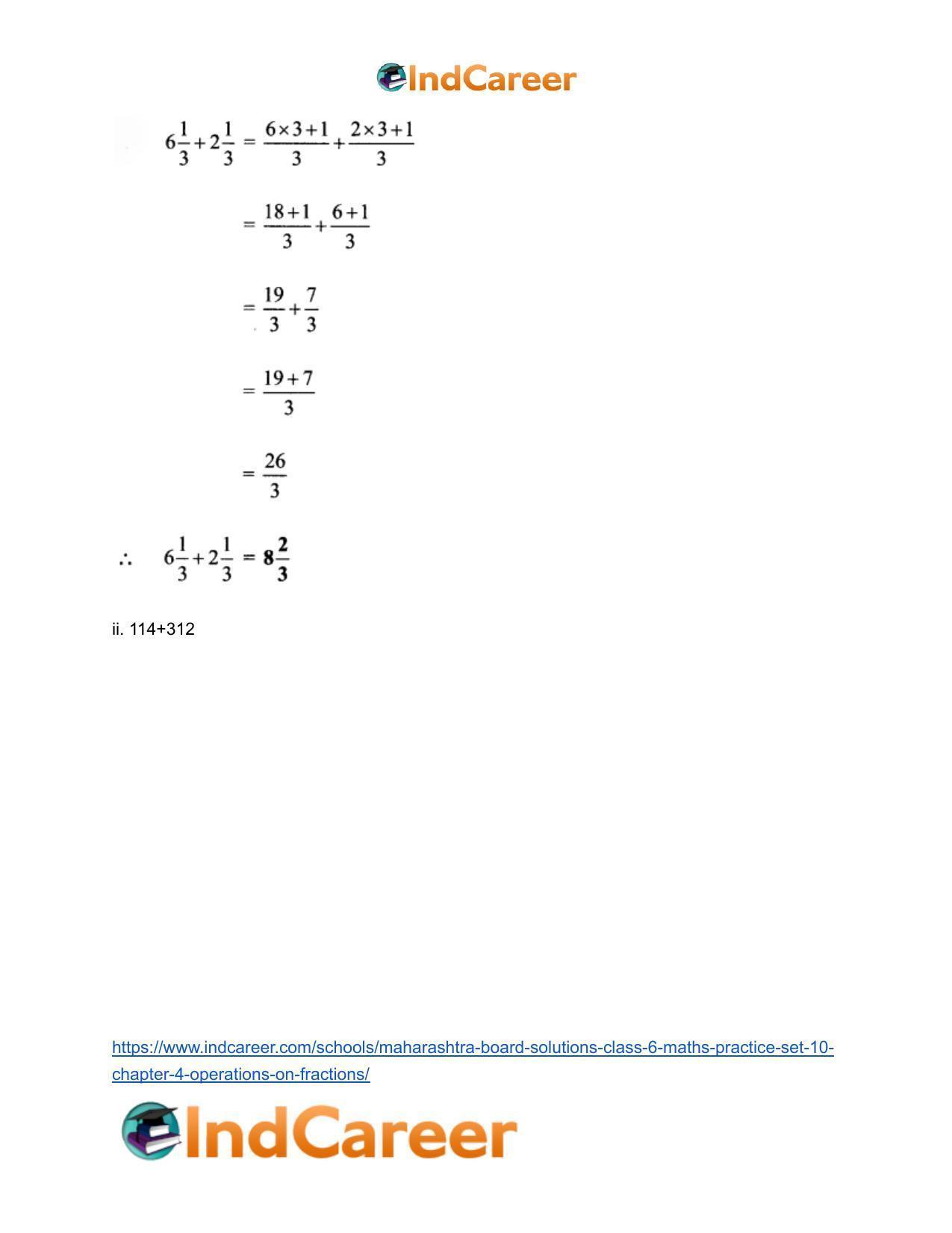 Maharashtra Board Solutions Class 6-Maths (Practice Set 10): Chapter 4- Operations on Fractions - Page 3