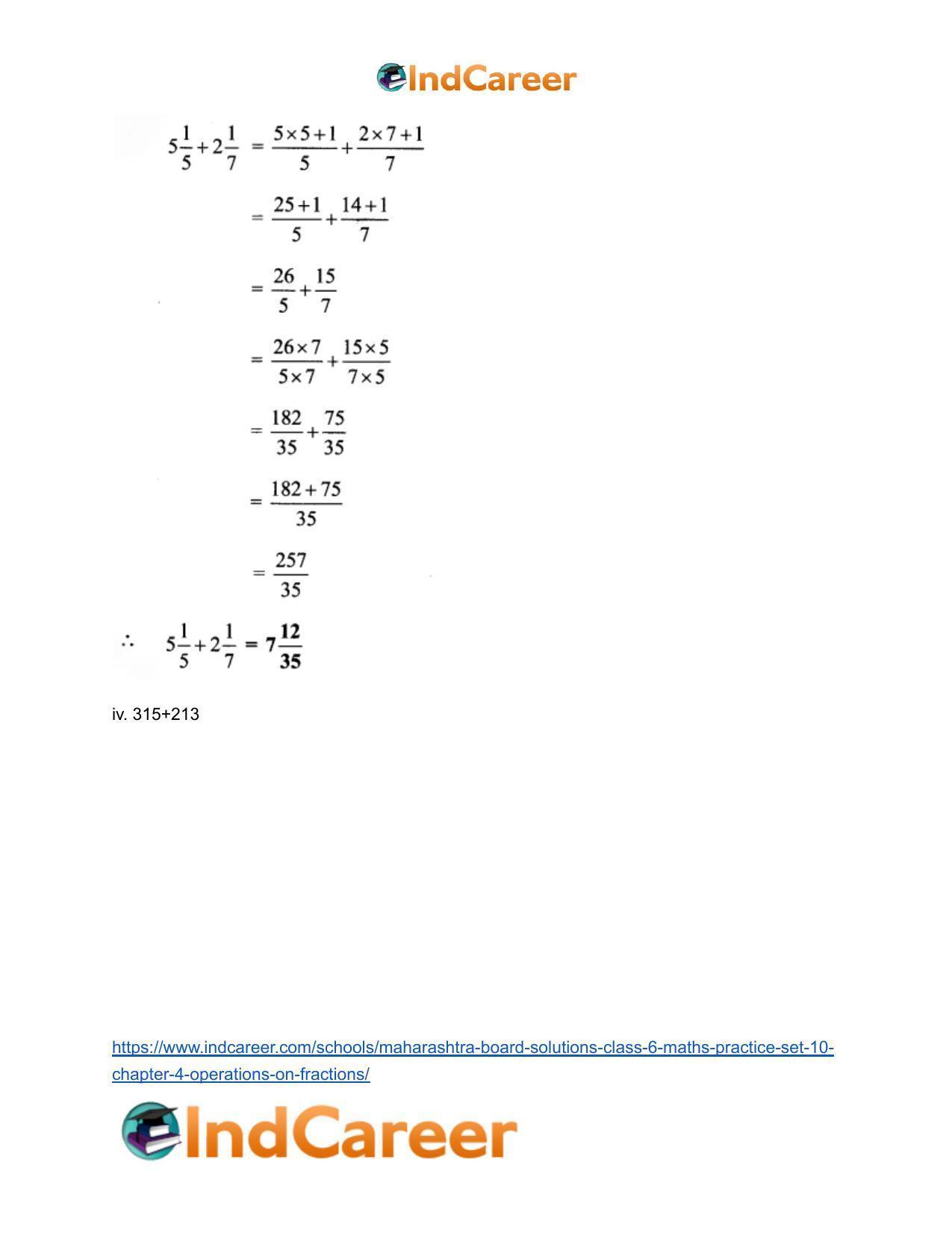 Maharashtra Board Solutions Class 6-Maths (Practice Set 10): Chapter 4- Operations on Fractions - Page 5