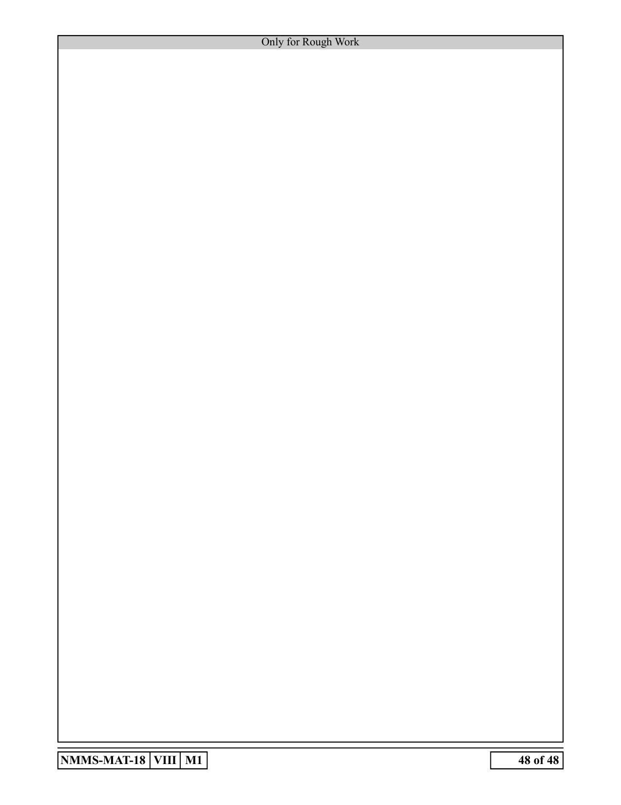 MAT HINDI 2018-19 Class 8 Maharashtra NMMS Question Papers - Page 48