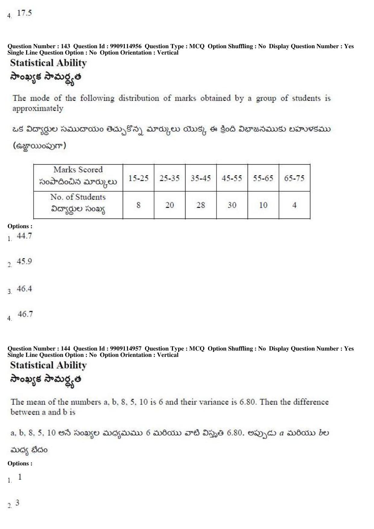 AP ICET 2019 - Shift 2 Question Paper With Preliminary Keys - Page 72