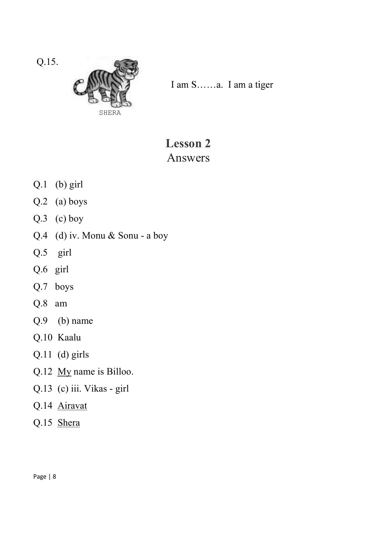Chhattisgarh Board Class 1 English Question Bank - Page 14