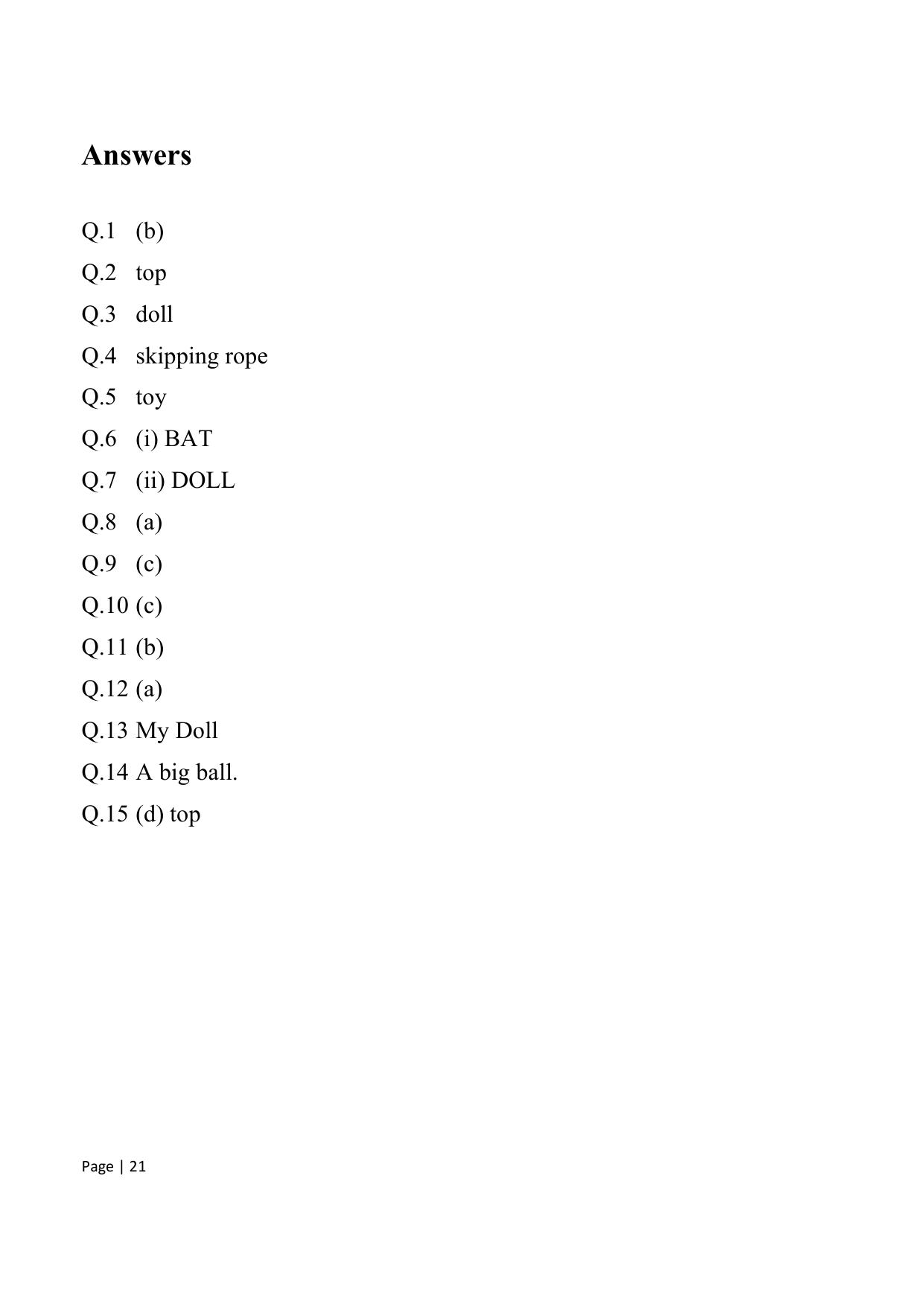 Chhattisgarh Board Class 1 English Question Bank - Page 27