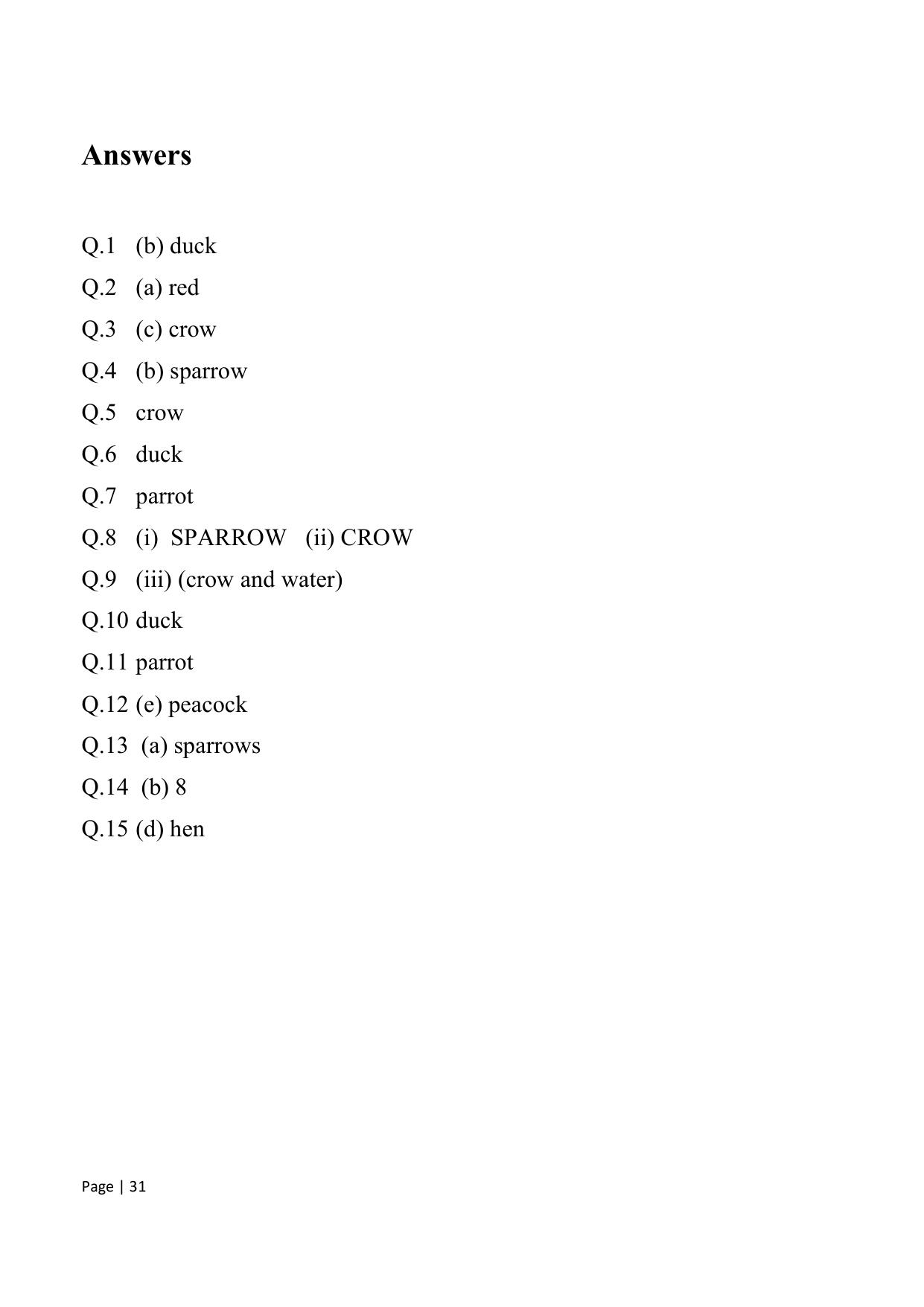 Chhattisgarh Board Class 1 English Question Bank - Page 37