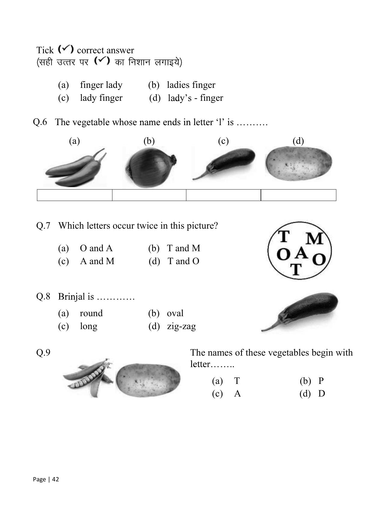 Chhattisgarh Board Class 1 English Question Bank - Page 48