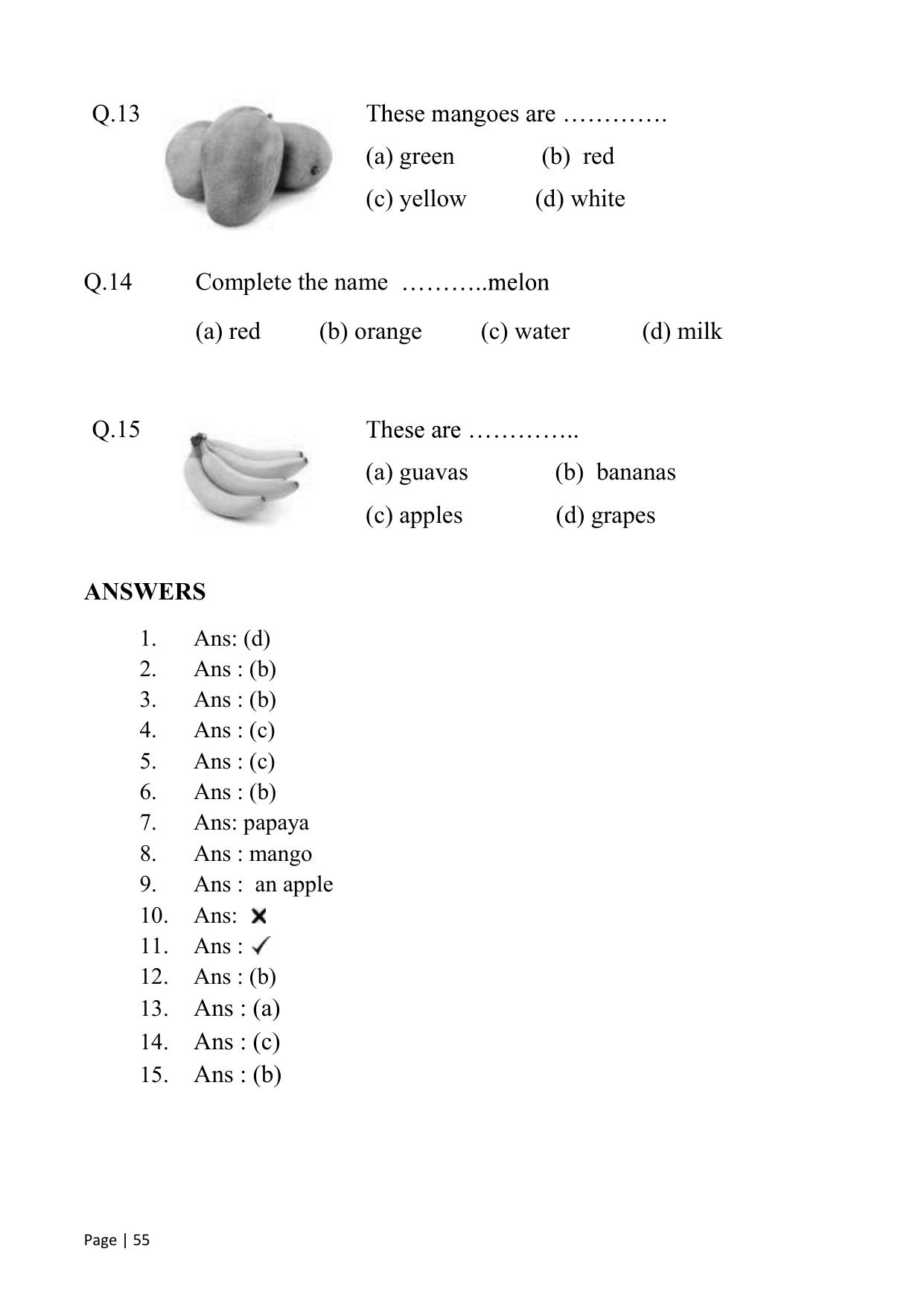 Chhattisgarh Board Class 1 English Question Bank - Page 61