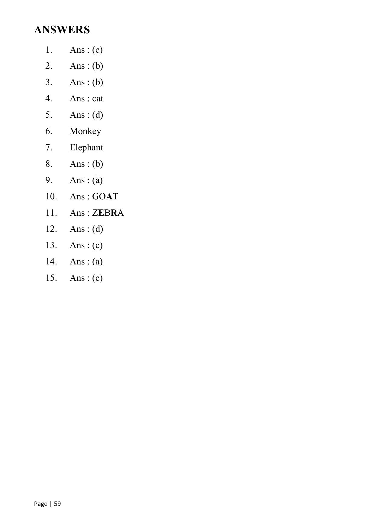 Chhattisgarh Board Class 1 English Question Bank - Page 65