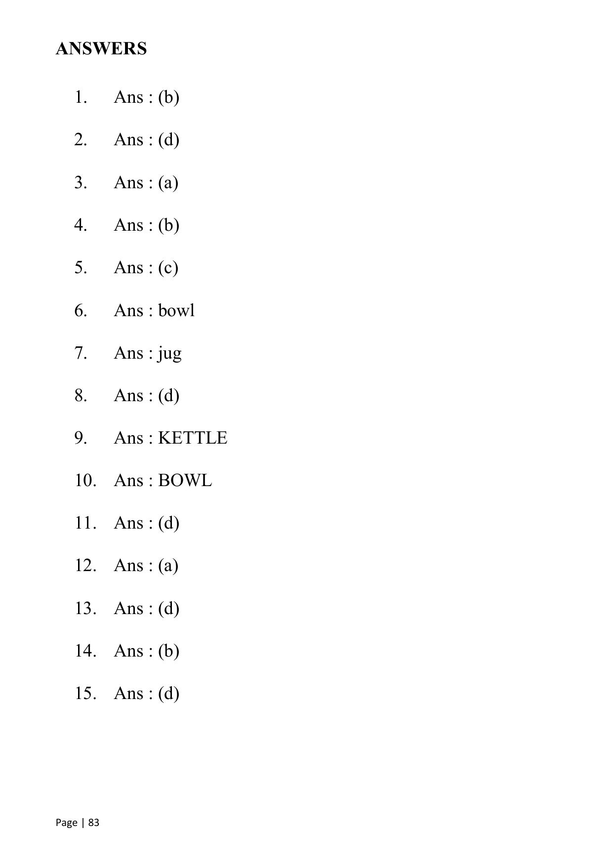 Chhattisgarh Board Class 1 English Question Bank - Page 88